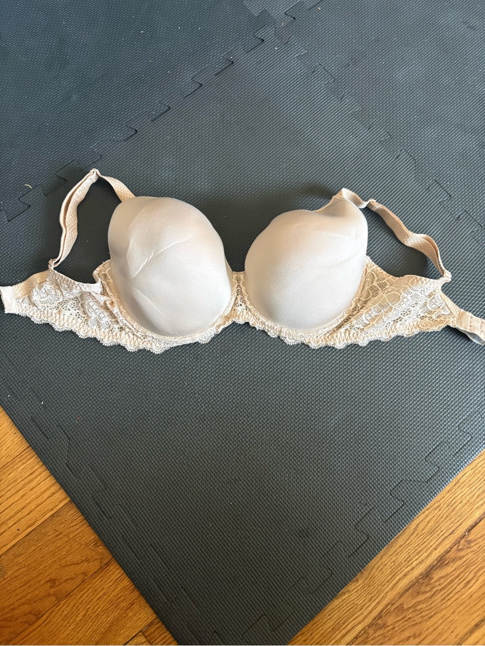 Simone Perele Light Nude Lace Trim T-Shirt Bra